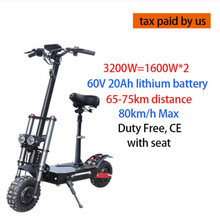 Load image into Gallery viewer, 60V3200W Electric Scooter 11inch Motor Wheel
