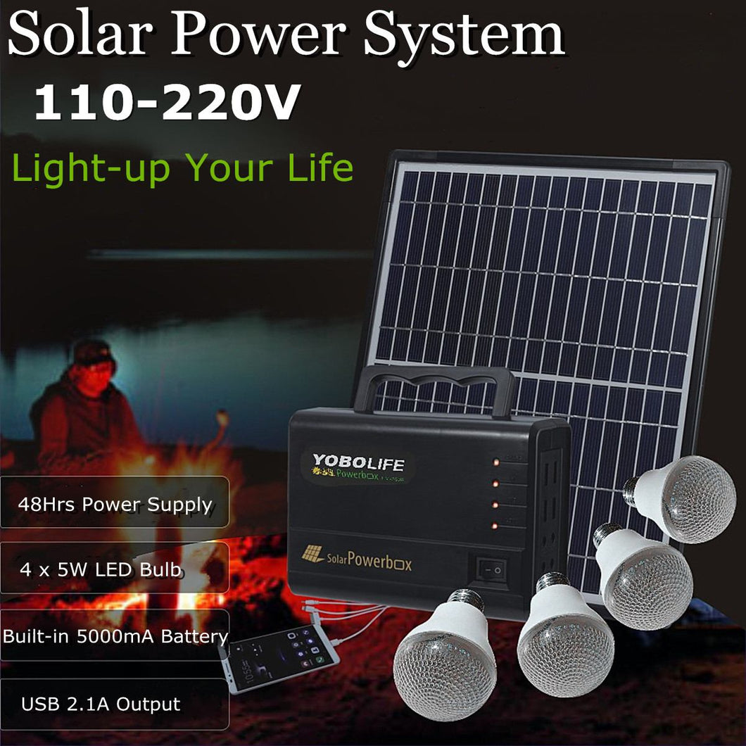 18V Solar Power Generator LED Light