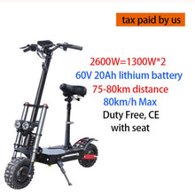Load image into Gallery viewer, 60V3200W Electric Scooter 11inch Motor Wheel
